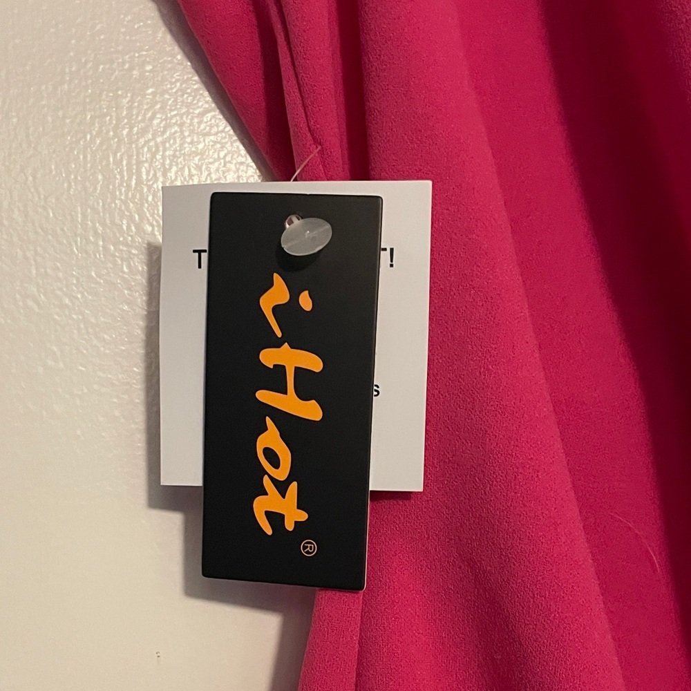 Elegant Pink Draped Dress - Picture 2 of 6